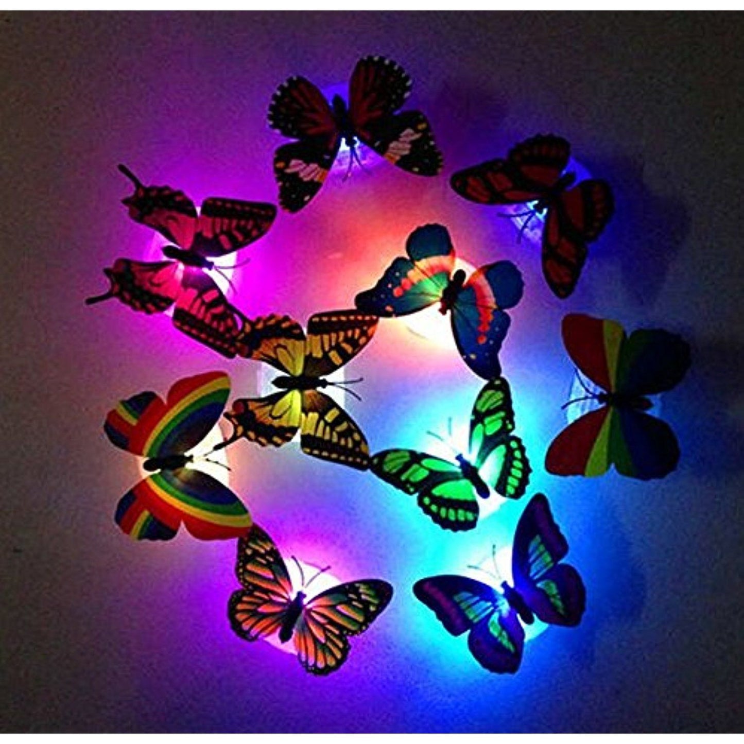 Pack of 3 - Self Adhesive Decorative LED Butterfly