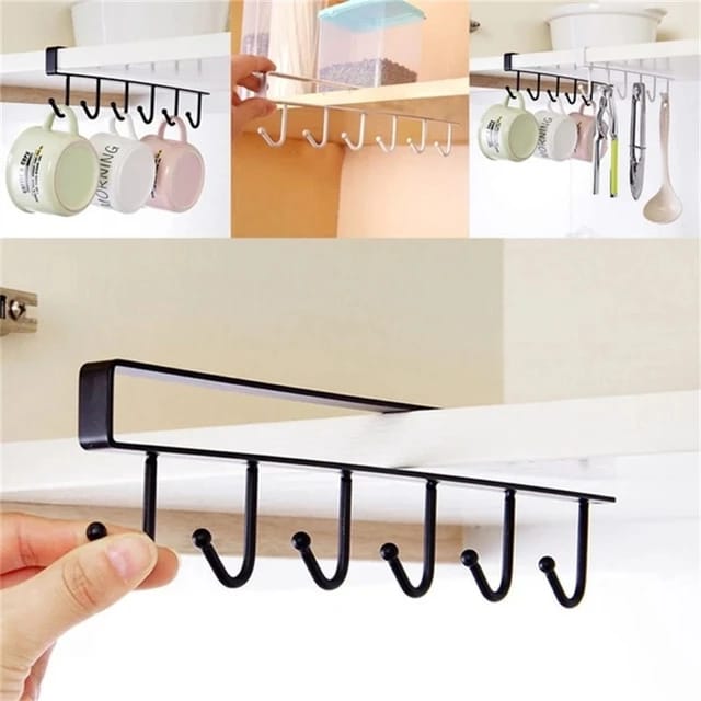 Multipurpose Iron Hanger with 6 Hooks