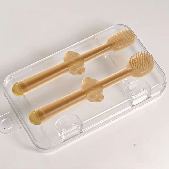 2PCs Silicon Baby Toothbrush for Milk Teeth